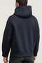 Men's Double Lace Hooded Comfortable 100% Cotton Jersey Fabric Navy Blue Sweatshirt - 3
