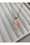 Steel Slipper Model Zircon Stone Gold Color Evil Eye Beaded Necklace (40+5 cm)