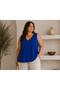 Plus Size Front Back V-Neck Jumpsuit Athlete Relaxed Fit Women's Blouse - 3