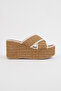 Rose-18010 Straw Sole Crossed Slippers - 3