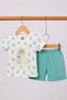 Baby boy summer palm tree print short sleeve cotton 2-piece outfit set (top & shorts) - 3-12 months - 3