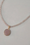 Certified 4 mm Pink Quartz Natural Stone Necklace - 3