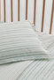 Lupus Printed 100% Cotton Baby Duvet Cover Set - Sage - 4