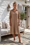 Mink Shirt Collar Long Sleeve Buttoned Hidden Pocket Embroidered Casual Cotton Woven Dress 116 60 - 2