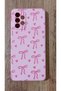 Samsung Galaxy A73 Ribbon Bow Printed Velvet Inside Silicone Phone Case - 5