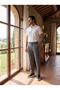 Old Money Fabric Trousers with Adjustable Waist Detail - 5