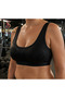 Set of 2 Thick Strap Bustiers - with Removable Pads - Wire-Free Half Tank Top - Black - White (2-Pack) - 3