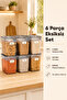 Set of 6 with Label Strip Mega Size Food Storage Container 3.5 Liters Anthracite - 2