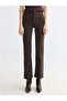 New Season Brown Slim Fit Spanish Leg Women's Trousers - 5