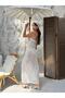 Women's Long Gold Openwork Transparent Liona Beach Dress - 6