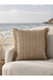 Jute Throw Pillow Cover Straw Throw Pillow Brown Striped Linen Throw Pillow Cover Decorative Throw Pillow Cover - 2