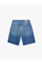 Cotton Comfortable Fit Regular Waist Baggy Jean Shorts - 4
