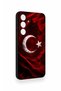 Samsung S24Fe Compatible Wolf Turkish Flag Patterned Silicone Case - 3