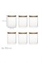 1-3 Bamboo Vacuum Lids Round Borosilicate Glass 6-Piece Jar Set Storage Container 750ml 10X12Cm - 5