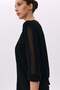 O-Neck Collar with Mesh Sleeves and Earrings for Girls, Three-Quarter Length with Stones - 5