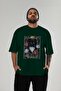 For the Sake of Cat Love 64 Front Cat Printed Green Oversize T-Shirt 100% Cotton Unisex Cat Lover Premium Design - 5