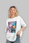 For the Sake of Cat Love 15 Front Cat Printed White Oversize T-Shirt 100% Cotton Unisex Cat Lover Premium Design - 4