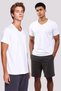 Men's 2-Piece V-Neck Short Sleeve Cotton Modal Basic T-Shirt - Breathable & Stretchable Fabric