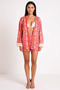 Women's Plus Size Ethnic Patterned Woven Kimono Shorts Beach Set Tassel Long Sleeve Casual Comfortable Modern - 4