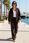 Women's Large Size Stand Collar Zippered Knitted Sweatshirt Sweatpants Set XL Daily Casual Modern Stylish