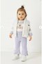 Baby Girl 3-Piece Set: Vest, Sweatshirt and Bow-Tie Pants Set 1069-Y - 2