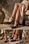 Fresco Lace Embroidery Detailed Ankle Strap Thin Heeled Women's Shoes - 3