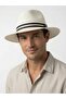 Classic Fedora Hat Daily Stylish Straw Model |   Cream Men's Striped Panama - 5