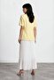 Lorin Short Sleeve Jacket & Pleated Skirt Set Yellow - 4