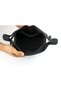 Men's Genuine Leather Black Zippered Handbag and Clutch Bag - 8
