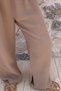 Mink Balloon Sleeve Tie-Down Blouse and Pants Set - 5