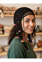 Hand-Knitted Black Beaded Mesh Beanie - 3