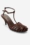 Ovier Brown Suede Women's Heeled Shoes with Accessories - 3