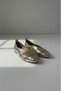 Genuine Leather Women's Daily Ballerinas with V-Cut Detail - 4