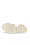 Cream Leather Women's Wedge Heeled Sandals - 5