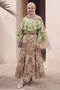 Pistachio Green Blouse with Ruffles on the Sleeves and Front - 4