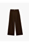 Pleated Pocketed Buttoned Wide Leg Palazzo Trousers - 3
