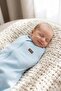 0-3 Months Newborn Baby Swaddle Sleeping Bag Ribbed Cotton Zippered Swaddle - 3