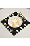 4-Piece Black Gold Noelle Linen Placemat Set Supla |   Stain Resistant |   Modern Table Decor