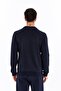 Ar-Ma Men's Crew Neck Sweatshirt with Text Print, Pocketless Slim Fit Scuba Interlock K30124685502 Navy Blue - 5