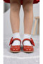 Girl's Strappy Red Patent Leather Bow Orthopedic Ballerinas - 3