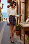 Women's Plus Size Mini Skirt Floral Pattern Tulle Knitted Flexible Casual Daily Comfortable Modern Stylish Elegant - 2