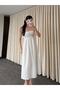 White Dress with Elastic Straps - Y223100 - 2