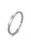 Adjustable Steel Chain Plate Bracelet - One Size - 5