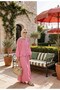 Mira Ruffle Detailed 4 Layer Muslin Skirt Set – Pink - 5