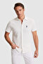Men's White Knitted Shirt 50320217-Vr013