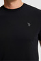 Men's Black Regular Fit Crew Neck Basic T-Shirt 50322312-Vr046 - 6