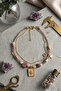 2 Piece Sun Star Crystal Ankle Bracelet - 2
