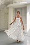 Women's White Back Tie Detailed Floral Patterned Stylish Summer Dress