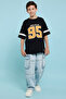 Typography Print T-Shirt with Crew Neck and Short Sleeves - 2