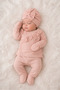 Seasonal Cotton 5-Piece Newborn Baby Girl Hospital Discharge Bodysuit Set, Suitable for Use between 0-3 Months - 6